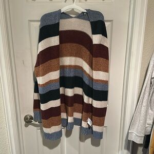 American Eagle striped cardigan sweater